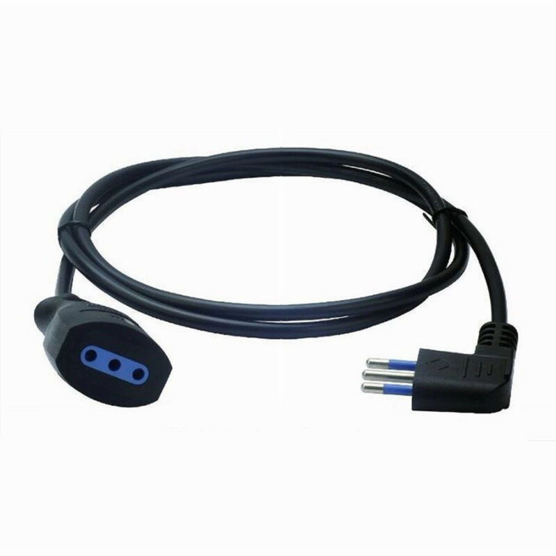 foto del prodotto trade shop traesio prolunga lineare 5 metri con spina 10a 2p t presa 10a 2p t cavo 90 nera 83280 