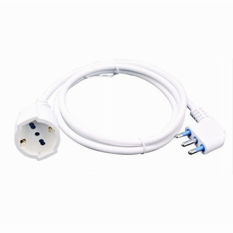foto del prodotto trade shop traesio prolunga lineare cavo a 90 10 mt spina 16a presa schuko universale bianca 83290 