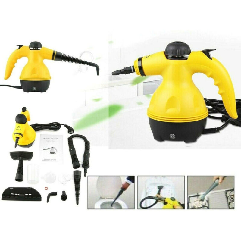 foto del prodotto trade shop traesio pulitore a vapore elettrico portatile multiuso 1000 watt 350ml 50 c accessori 