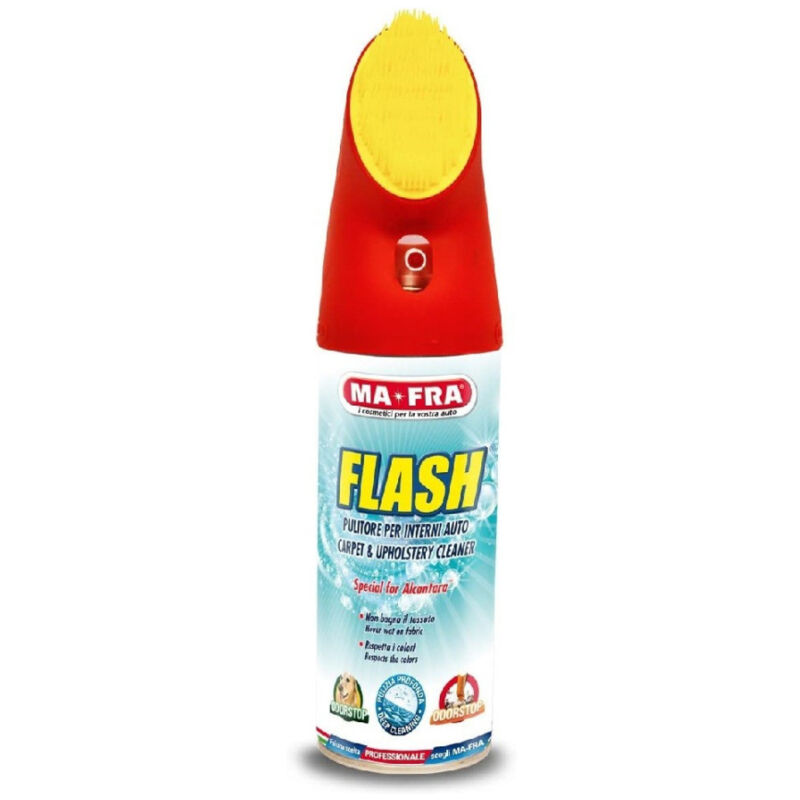 foto del prodotto trade shop traesio pulitore interni a secco adatto tessuto velluto alcantara neutralizza odori 400ml 