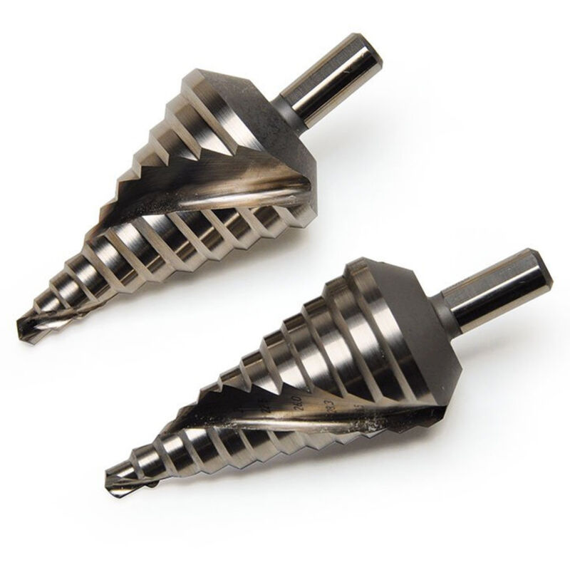 foto del prodotto trade shop traesio punta fresa a scalino gradino allargaforo allargafori conica 4 49 mm argento 