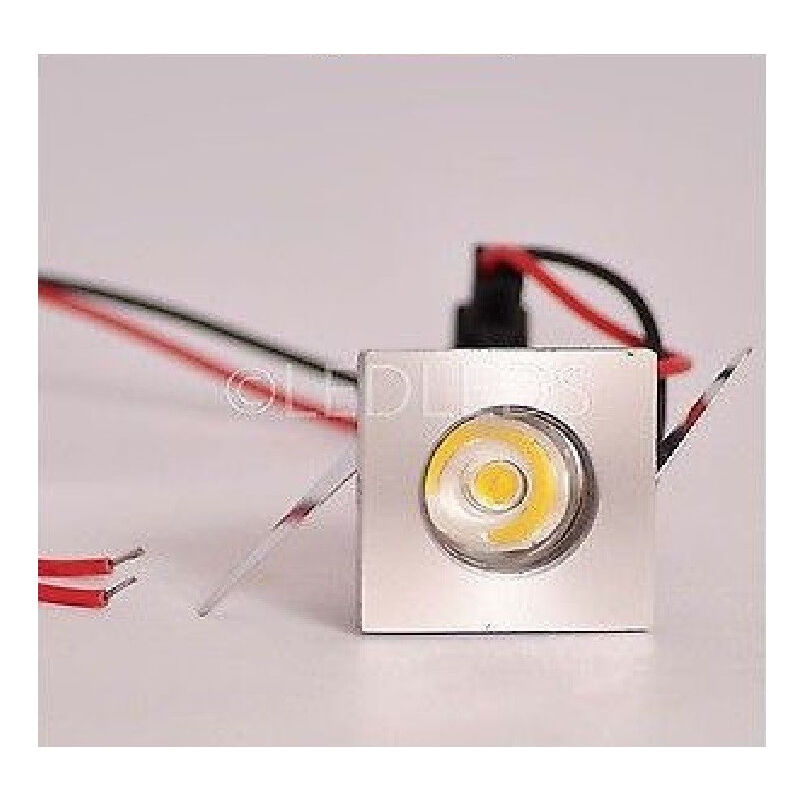 foto del prodotto trade shop traesio punto luce faretto led incasso 1 led 1w luce calda 220v cielo stellato quadrato bianco caldo 