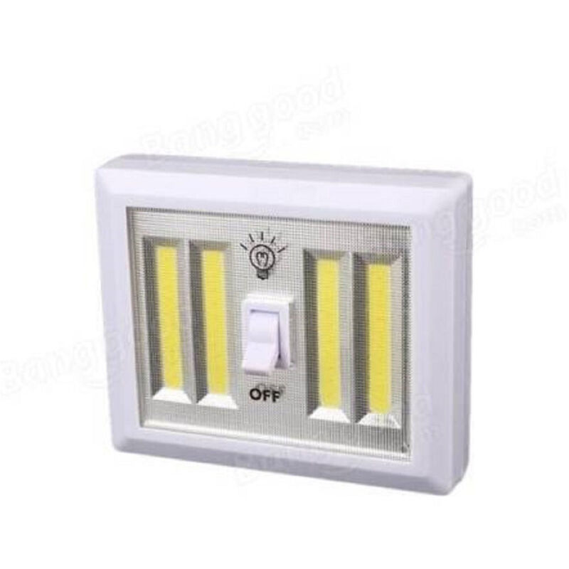 foto del prodotto trade shop traesio - punto luce led con interruttore cob 3w faretto lampada da muro per armadio -