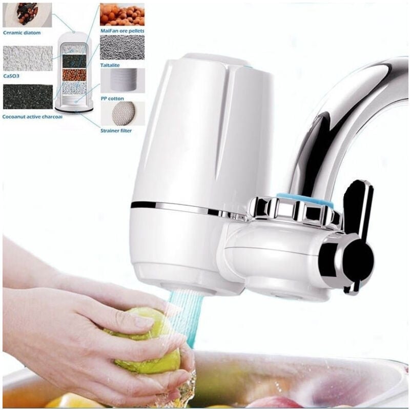 foto del prodotto trade shop traesio purificatore filtro acqua per rubinetto cucina rinfrescante water purifier cloro 