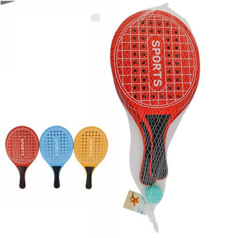 foto del prodotto trade shop traesio racchette mare traforate racchettoni in legno beach tennis spiaggia vari colori 