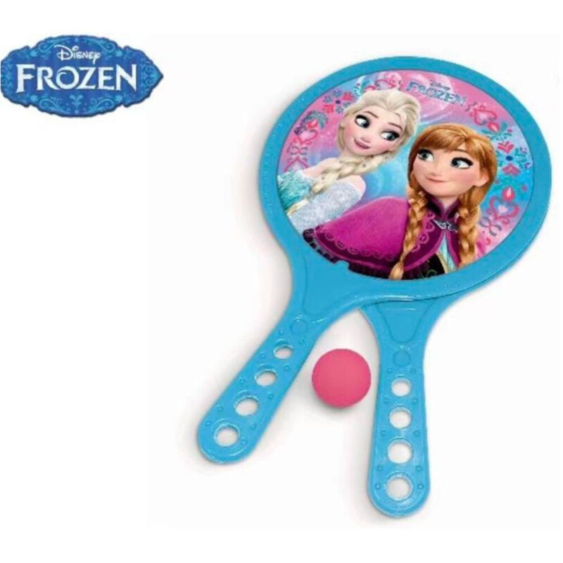 foto del prodotto trade shop traesio racchettoni da spiaggia mare frozen disney con pallina giocattolo per bambini 