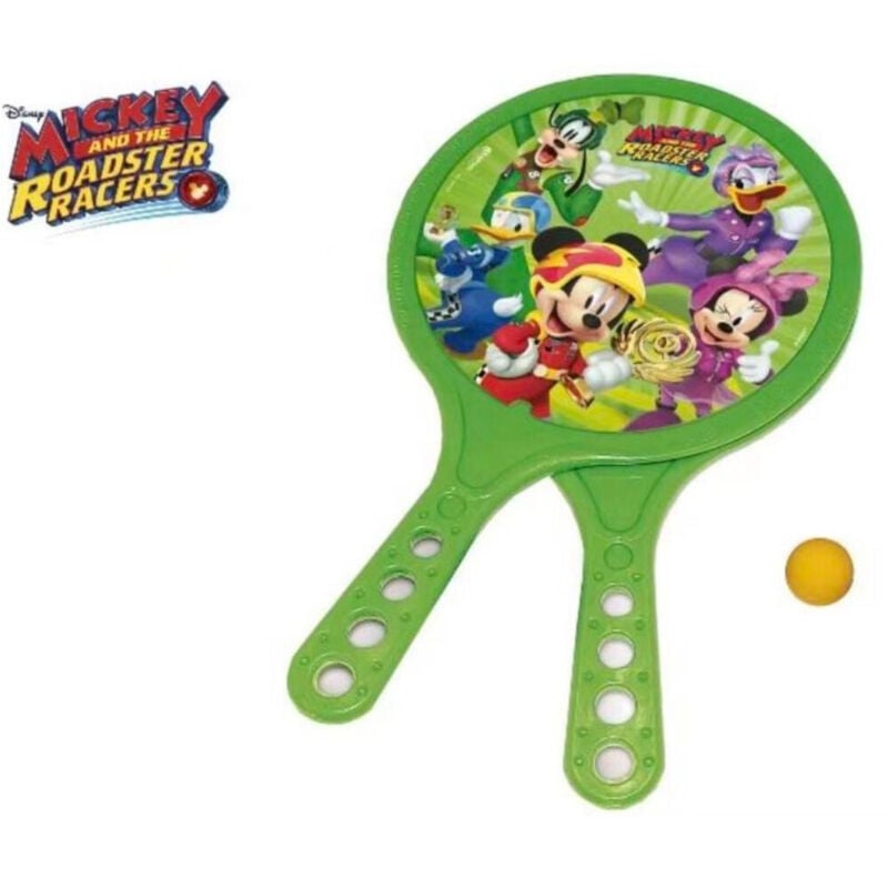 foto del prodotto trade shop traesio racchettoni spiaggia mare mickey moude disney con pallina giocattolo per bambini 