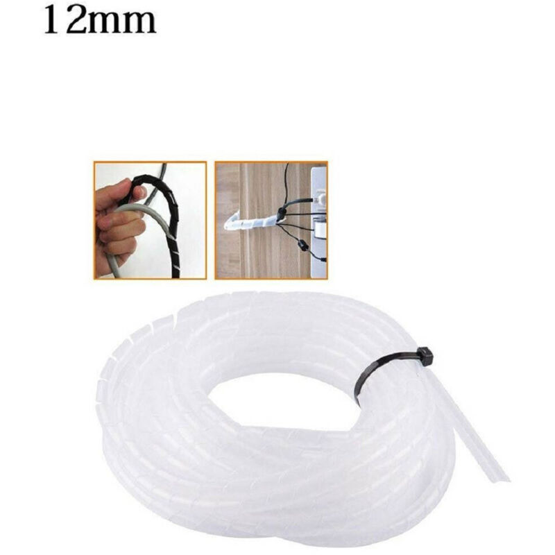 foto del prodotto trade shop traesio raccogli cavo spiralato organizer fili e cavi elettrici 5 metri varie misure 12 mm 
