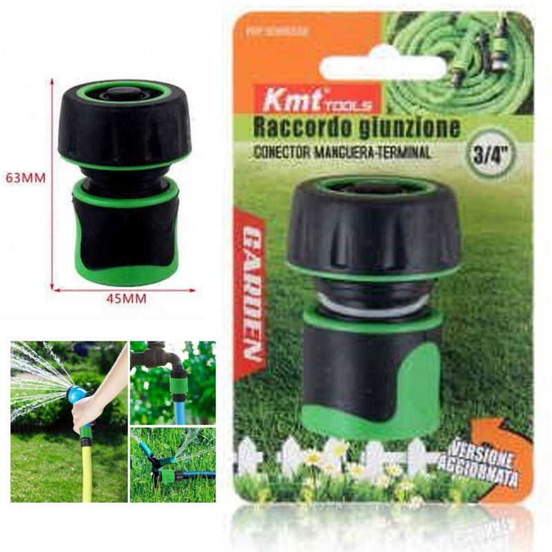 foto del prodotto trade shop traesio raccordo a innesto attacco rapido per tubo acqua irrigazione giardino 19mm 3 4 