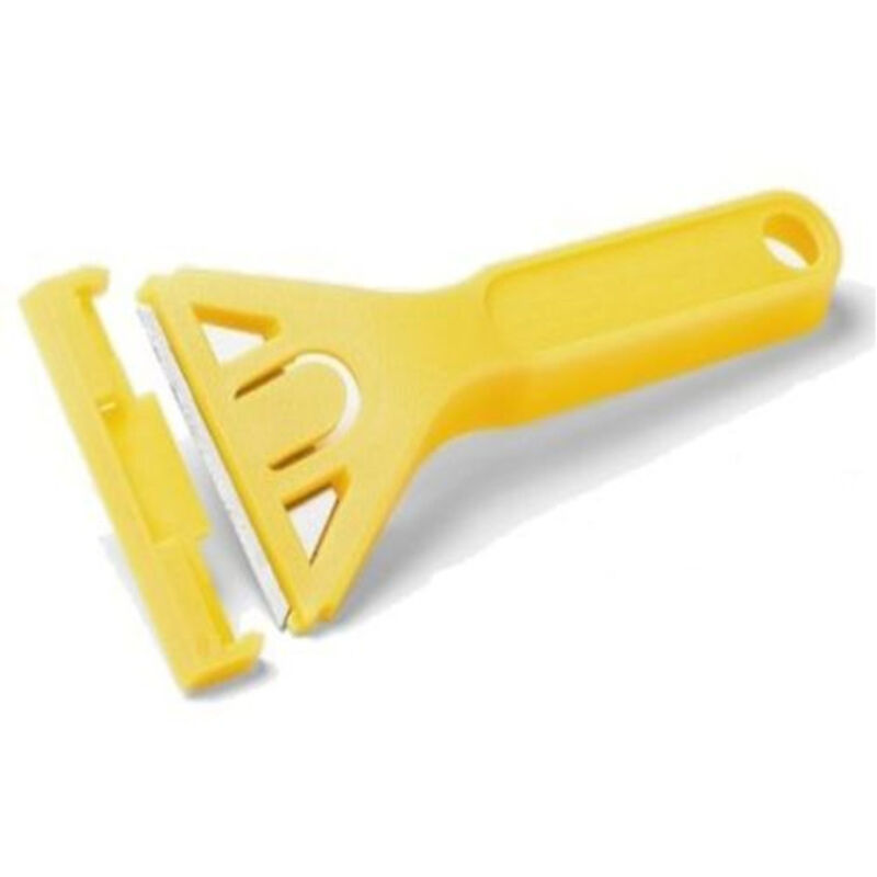 foto del prodotto trade shop traesio raschietto multiuso 5 lame trapezio ricambio per muri pavimenti vetri 