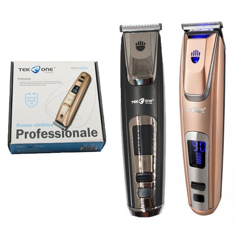 foto del prodotto trade shop traesio rasoio taglia capelli elettrico regola barba ricaricabile display pg102 