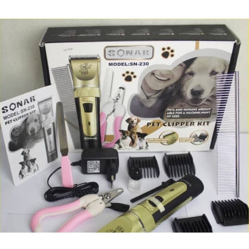foto del prodotto trade shop traesio rasoio tosatrice taglia peli animali domestici sonar sn 230 cani gatti 