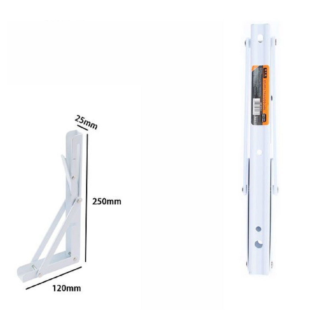 foto del prodotto trade shop traesio reggimensola supporto staffa in metallo pieghevole regolabile 25x12x2.5 cm 07917 