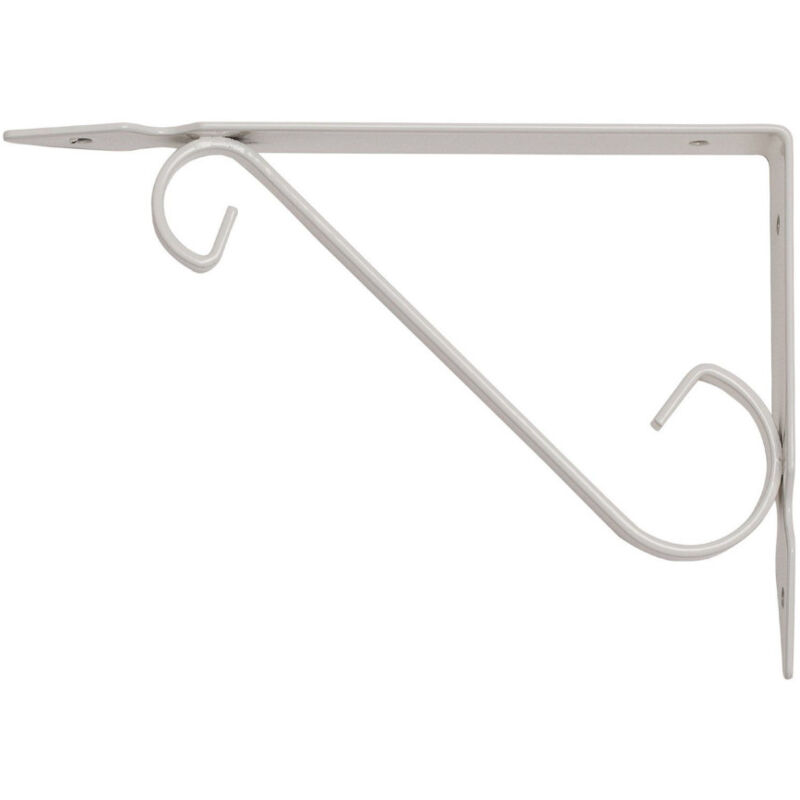foto del prodotto trade shop traesio reggimensola supporto staffa reggi mensola in ferro battuto 19x24cm bianca 
