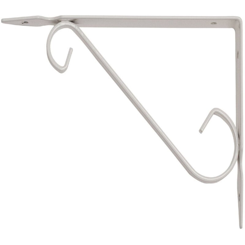 foto del prodotto trade shop traesio reggimensola supporto staffa reggi mensola in ferro battuto 29x24cm bianca 