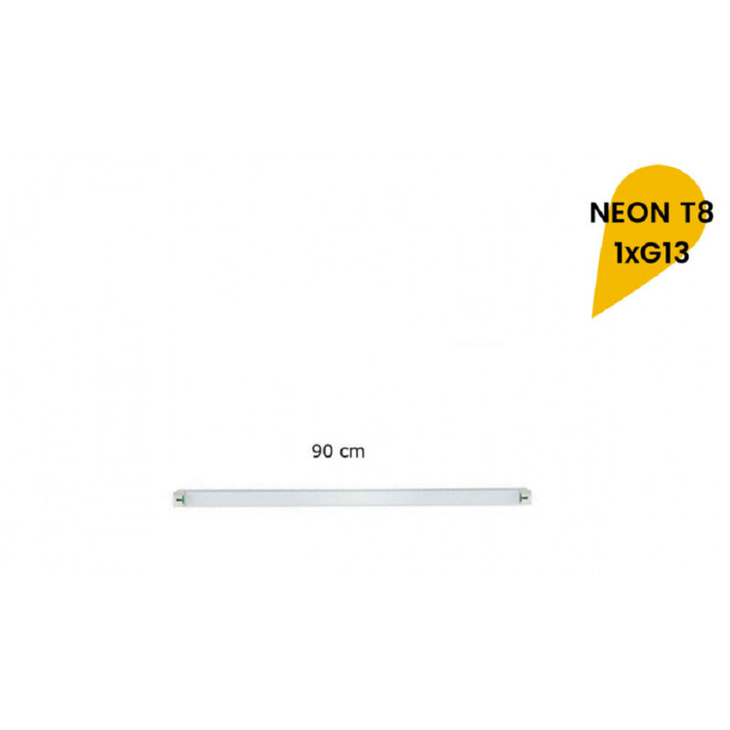 foto del prodotto trade shop traesio - reglette plafoniera neon led t8 da interno tubo g13 90 cm parete soffitto t8-90a -