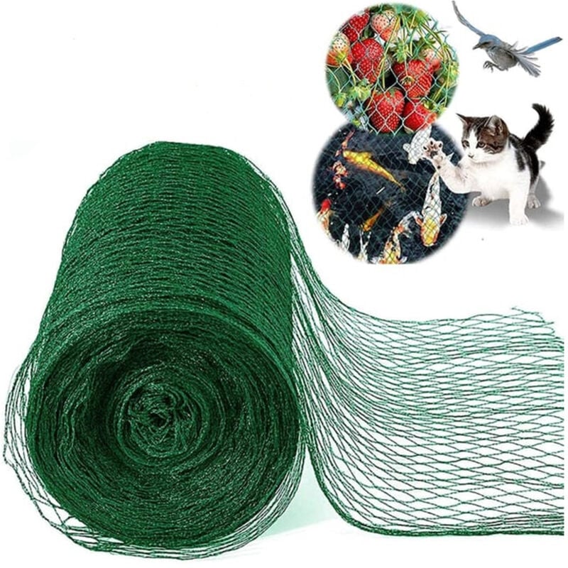foto del prodotto trade shop traesio rete anti animali maglia polietilene 1.5x10mt verde scuro protezione piante orto 134617 