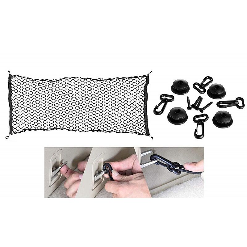 foto del prodotto trade shop traesio rete da carico auto portaoggetti 114x61cm elastico bagagliaio da appendere organizzatore 