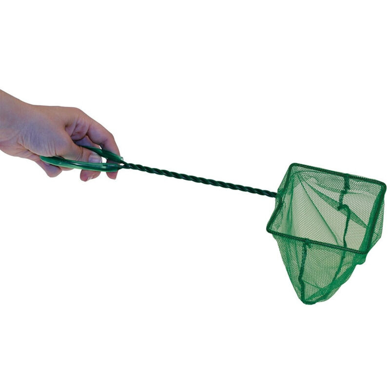 foto del prodotto trade shop traesio retino per pesciolino acquario rete pesciolini in nylon con filo acciaio 20 cm 