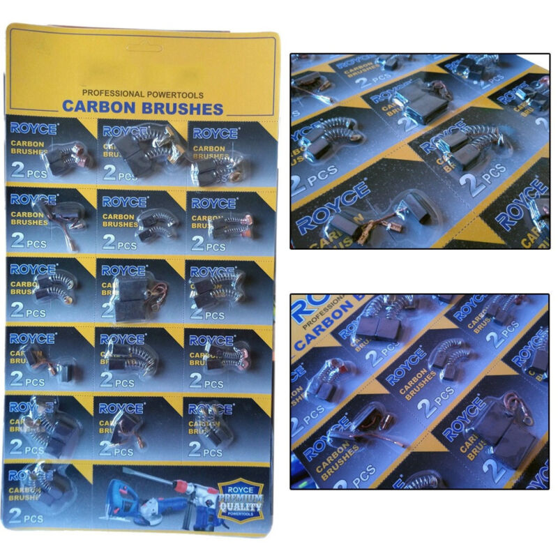 foto del prodotto trade shop traesio ricambi spazzole 16 coppie spazzole per trapano seghetto martello elettrico 