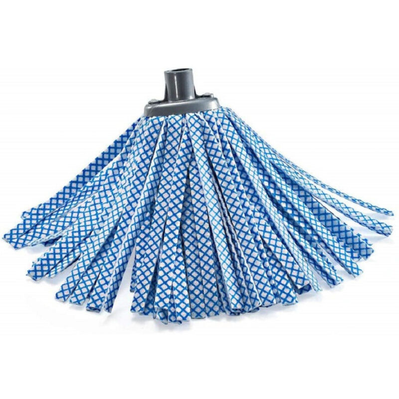 foto del prodotto trade shop traesio ricambio mop sintetico filato strisce mocio lavapavimenti in tnt per scopa pulizia 