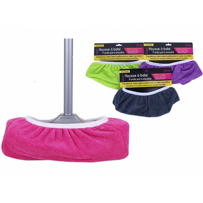 foto del prodotto trade shop traesio ricambio per scopa mop panno in microfibra cover copertura 15x30cm pulizia casa 