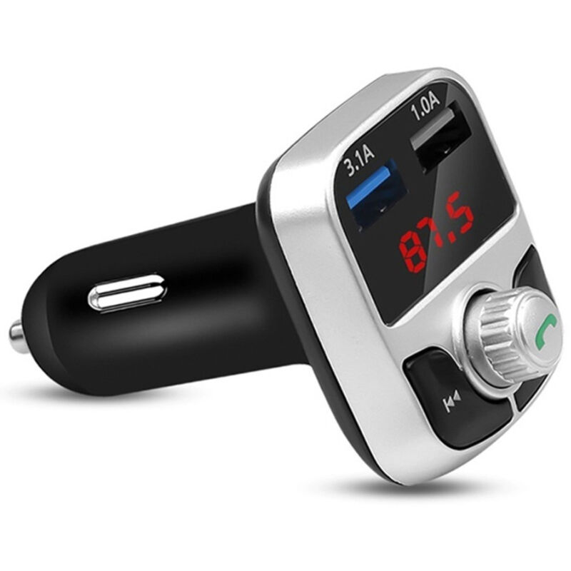 foto del prodotto trade shop traesio ricevitore audio per auto wireless universale bluetooth accessori usb e vivavoce 
