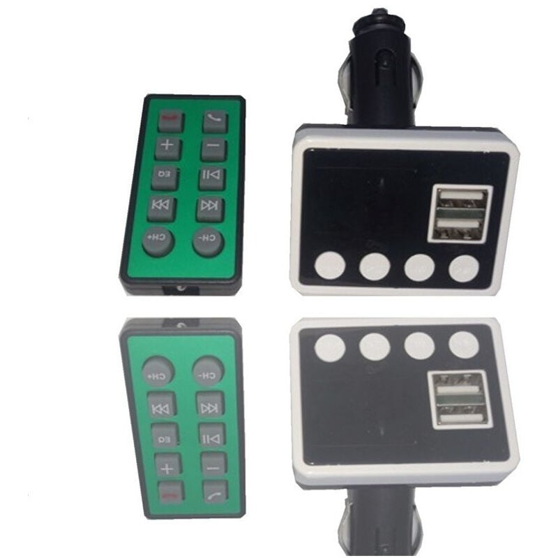foto del prodotto trade shop traesio ricevitore modulatore 3in1 a642 audio bluetooth 2 usb 1200ma batterie smartphone 