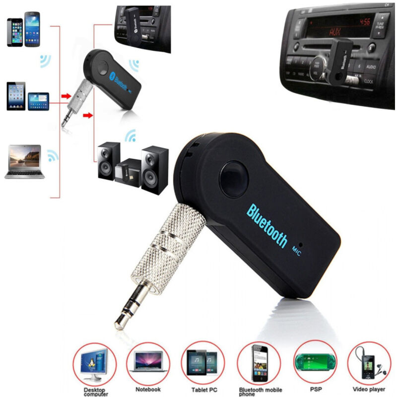 foto del prodotto trade shop traesio ricevitore vivavoce auto bluetooth 3.0 edr aux adattatore audio bt310 