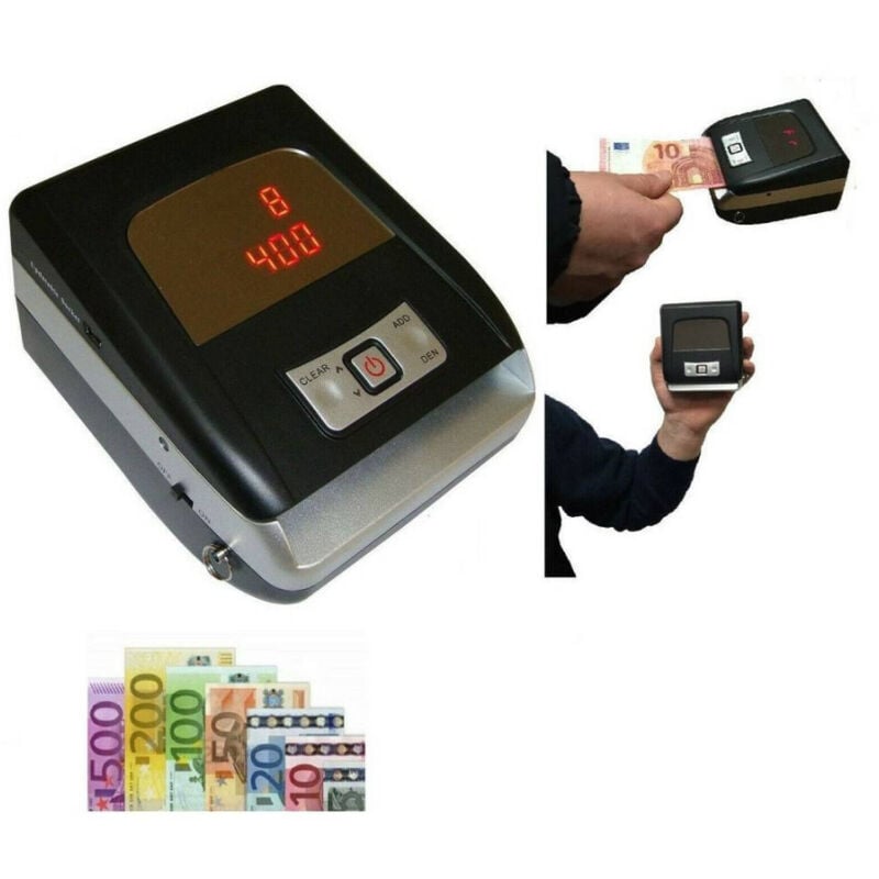 foto del prodotto trade shop traesio rilevatore banconote false money detector negozio portatile rileva soldi 