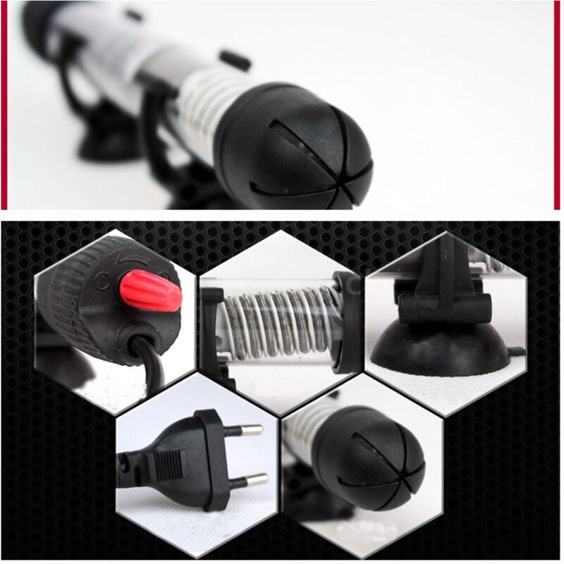 foto del prodotto trade shop traesio riscaldatore termostato per da acquario regolatore temperatura 25 50 75 150 200w 50 watt