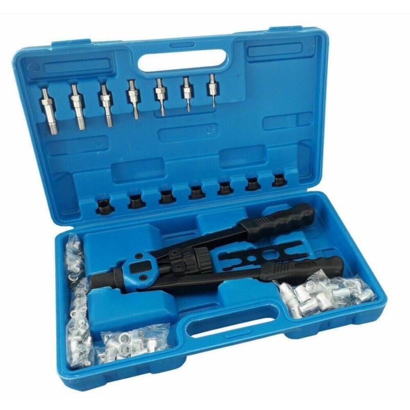 foto del prodotto trade shop traesio rivettatrice per inserti rivetti filettati filetti m3 m4 m5 m6 m8 m10 m12 116pz 