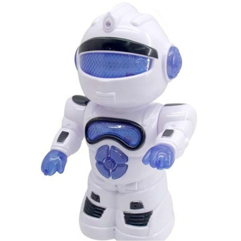 foto del prodotto trade shop traesio robot 27cm con luci suoni e movimento gioco giocattolo per bambini anni 90 retr 