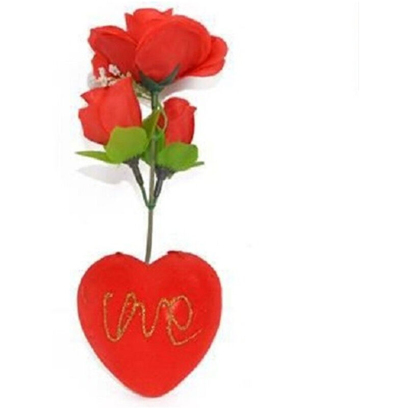 foto del prodotto trade shop traesio rosa rossa artificiale con cuore orsetto box regalo per san valentino 3 mod ass 