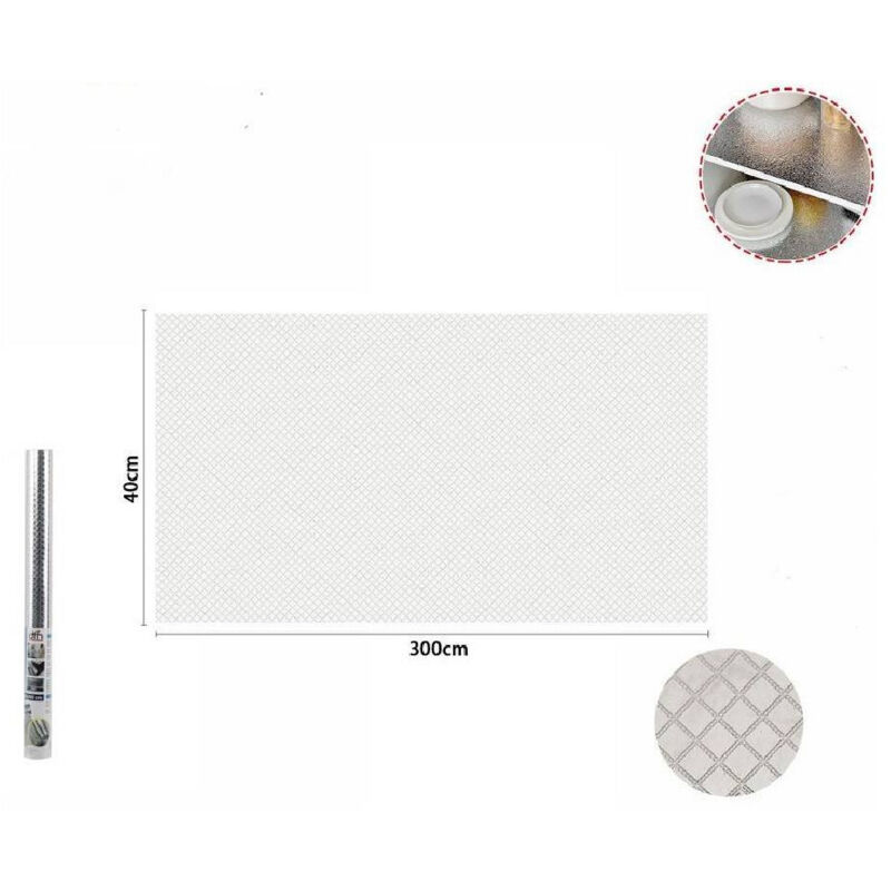 foto del prodotto trade shop traesio rotolo adesivo alluminio 40cmx3mt per cassetti mobili armadi parati cucina 70505 