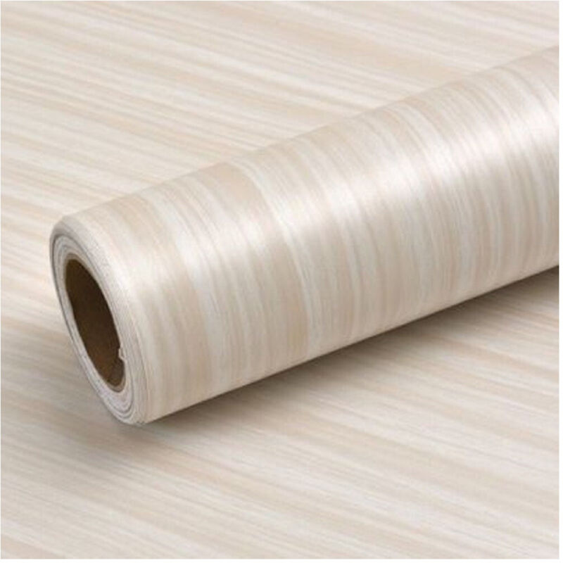 foto del prodotto trade shop traesio rotolo pellicola adesiva effetto legno chiaro 45cmx2m cassetti mobili parati 