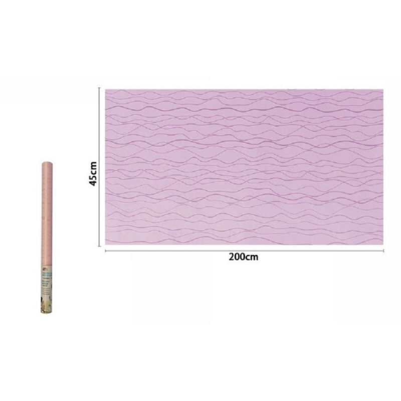 foto del prodotto trade shop traesio rotolo pellicola adesiva in pvc onde rosa 45cm x 2mt mobili cassetti casa 71225 