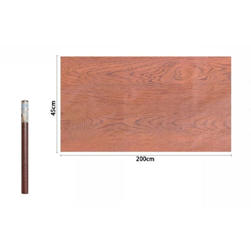 foto del prodotto trade shop traesio rotolo pellicola adesiva parete effetto legno 45cmx2mt mobili cassetti 71245 casa 