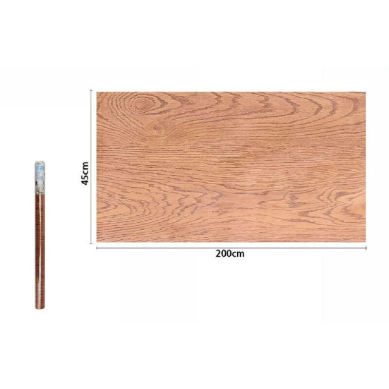 foto del prodotto trade shop traesio rotolo pellicola adesiva per parete effetto legno 45cmx2mt mobili cassetti 71242 