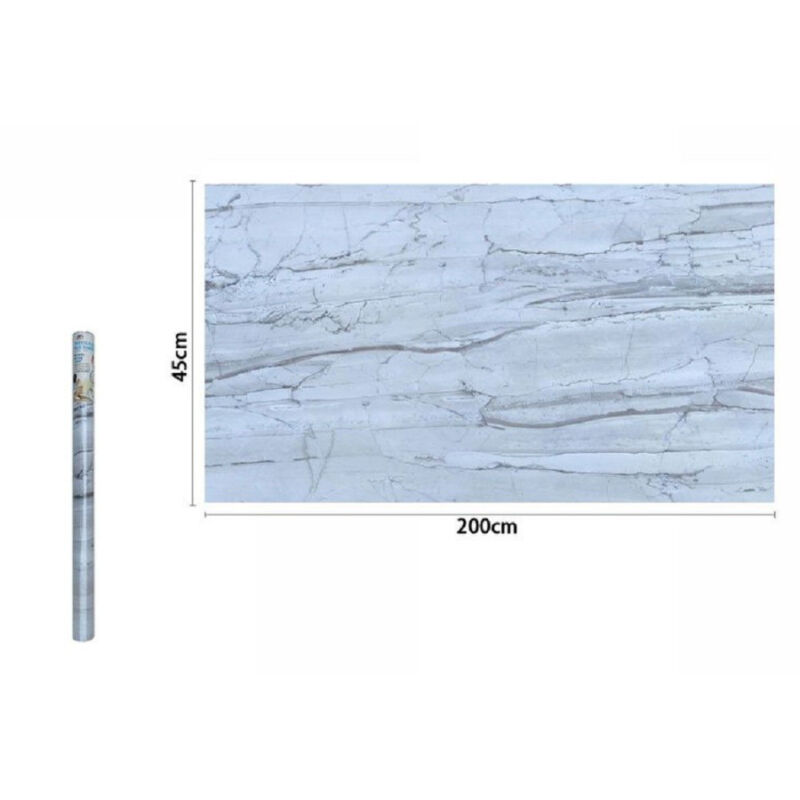 foto del prodotto trade shop traesio rotolo pellicola adesiva per parete effetto marmo bianco 45cm x 2mt mobili 71254 