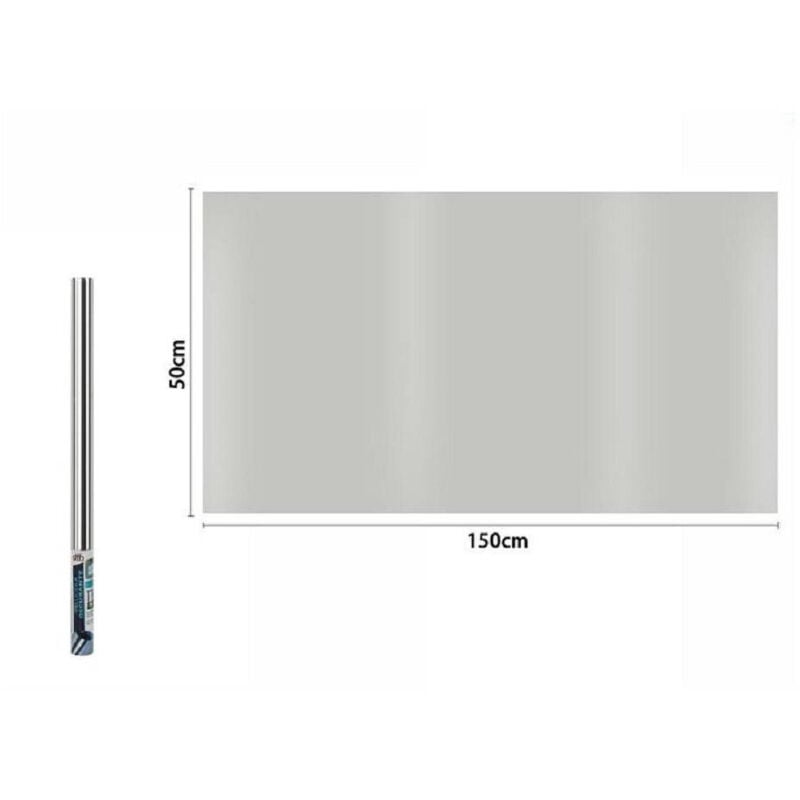 foto del prodotto trade shop traesio rotolo pellicola per finestre oscurante grigia 150 x 50 cm adesiva vetro 70873 