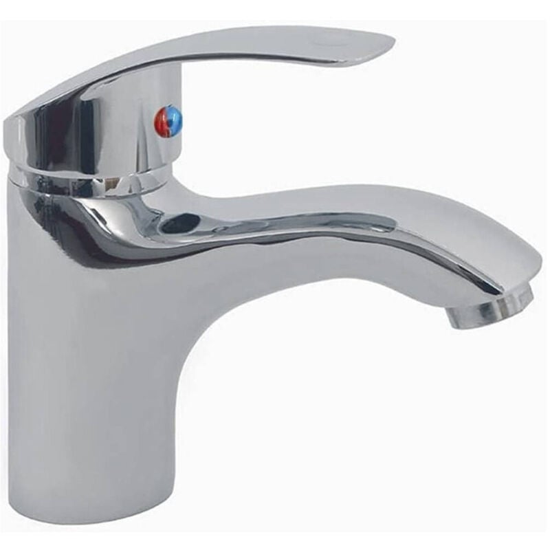 foto del prodotto trade shop traesio rubinetto miscelatore cromato casa bagno lavabo lavandino kit montaggio jh 8061 