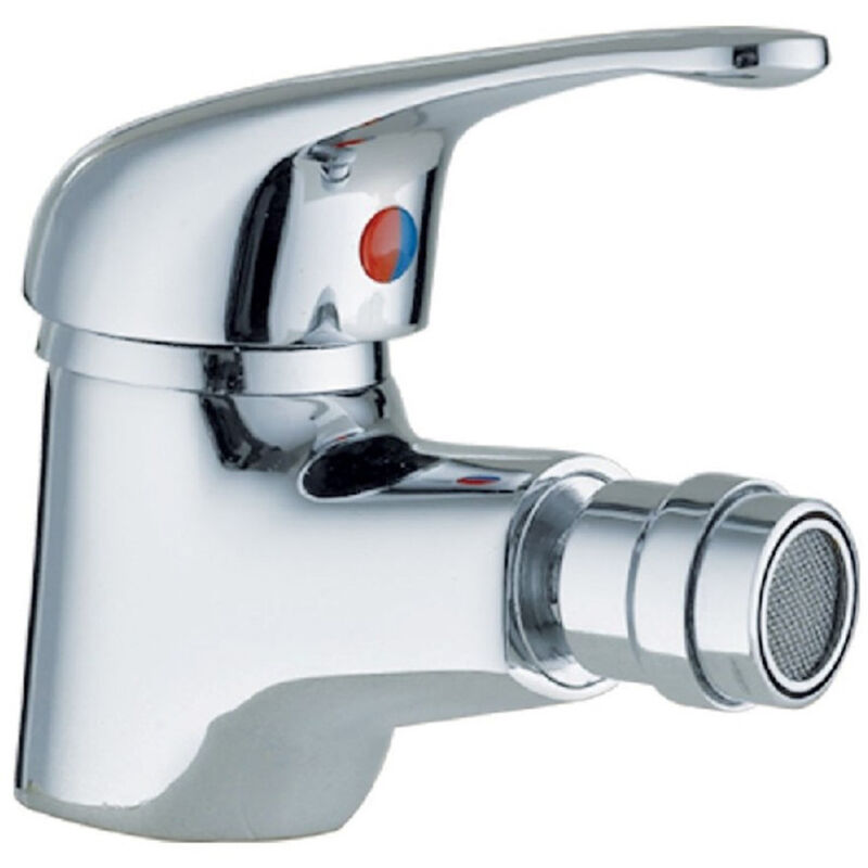 foto del prodotto trade shop traesio rubinetto miscelatore cromato da casa bagno per bidet monocomando kit montaggio 