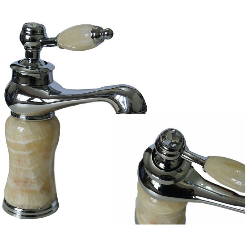 foto del prodotto trade shop traesio rubinetto miscelatore effetto marmo monocomando bagno casa acciaio 61072 