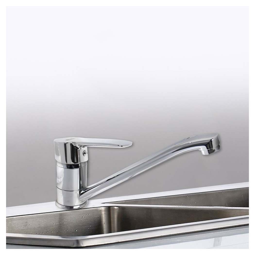 foto del prodotto trade shop traesio rubinetto miscelatore per lavello cucina canna lunga modello londra 52340a 