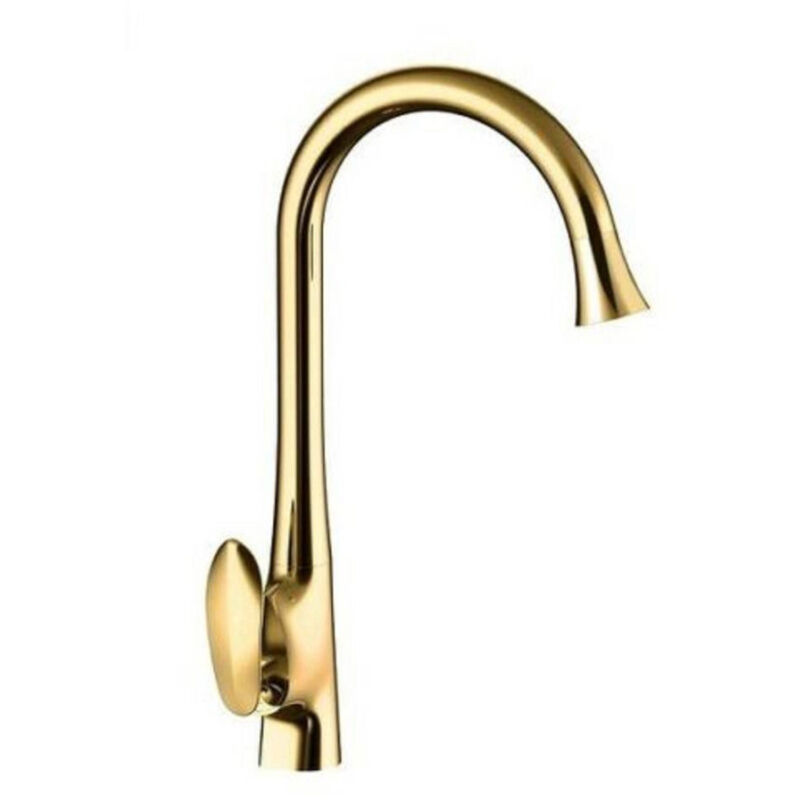 foto del prodotto trade shop traesio rubinetto miscelatore per lavello cucina casa in ottone dorato 59365 colore oro 
