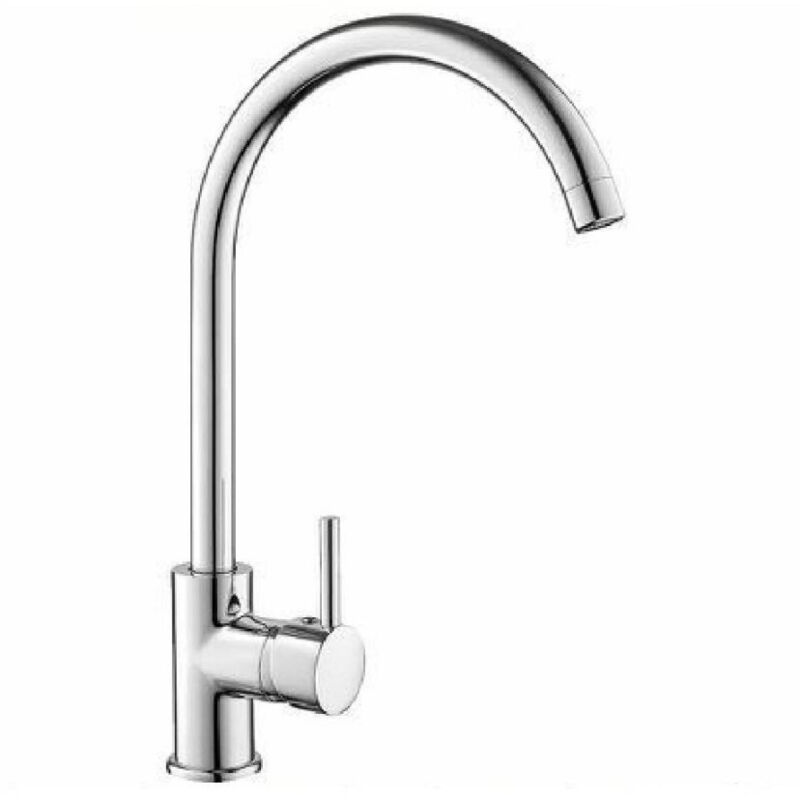 foto del prodotto trade shop traesio rubinetto miscelatore per lavello da cucina materiale ottone cromato verona 