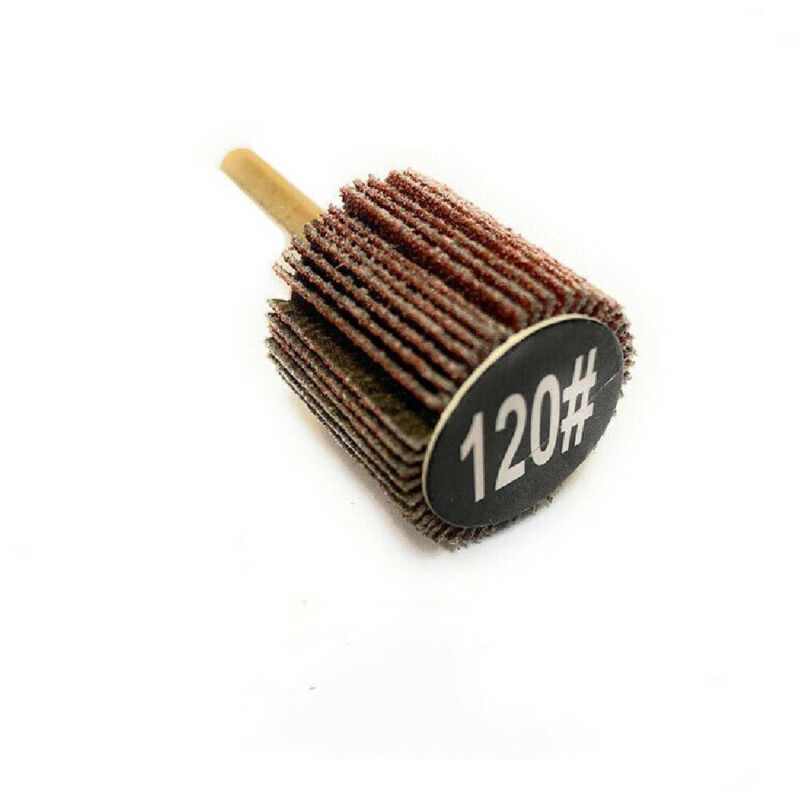 foto del prodotto trade shop traesio ruota lamellare con carta abrasiva grana p120 25mm mola punta trapano levigare 