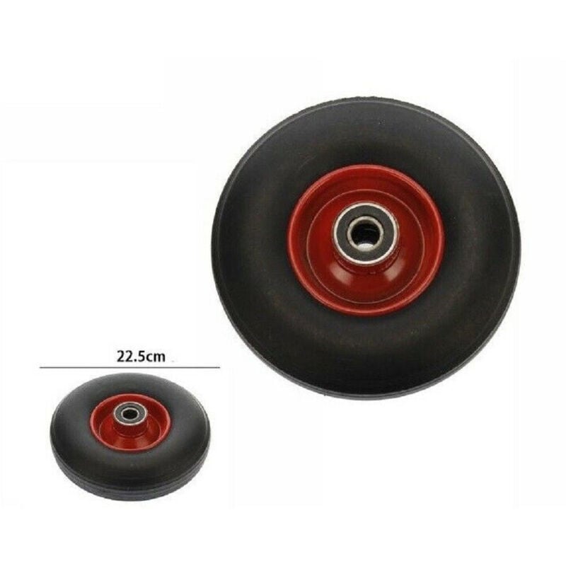 foto del prodotto trade shop traesio - ruota ruotino universale ad aria per carriole carrelli diametro 22.5 cm 3.50-4 -