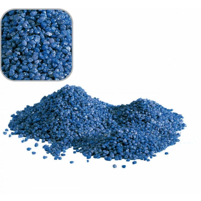 foto del prodotto trade shop traesio - sabbia ghiaia quarzo blu per decorazione fondale acquario 1mm confezione da 300g -